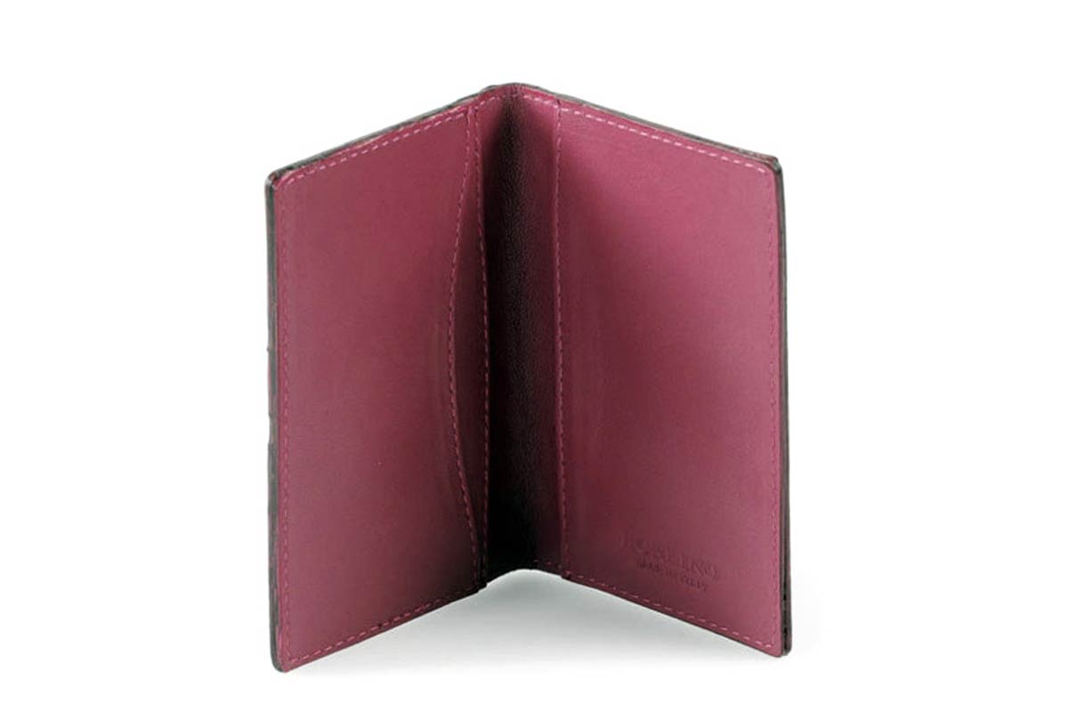 Bordeaux Purple Exotic Ostrich Leather Double Card Holder Slim Wallet –  D'Monti®