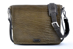 Messenger Bag - Buffalo Leather Messenger Bag - Moss - Borlino