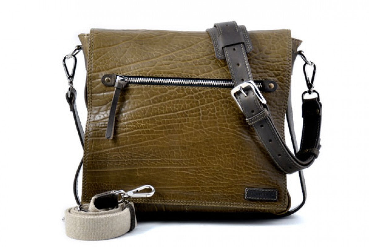 Adjustable Canvas Shoulder Bag Strap With Vachetta Tab 